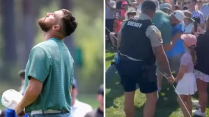 Travis Kelce shows true colours after hitting fan with shot at golf tournament 