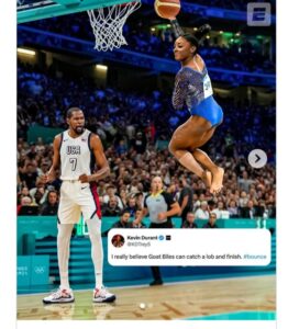 It can be hard Dunking a Basket Ball but Simone Biles is a Harlem Globetrotter as She is Seen Playing Basketball at The Amazement of All; See Video