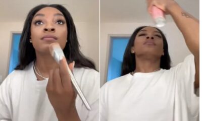 Simone Biles Shares the Unusual Makeup Hack that Keeps Her Face Looking Matte All Day